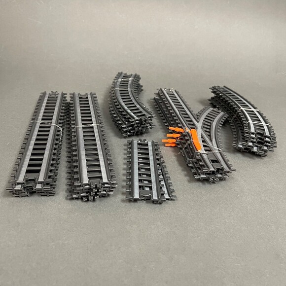 Jakks Pacific Railroad Train Tracks 2013 Gray Replacement Parts Pieces Lot of 29 - Picture 2 of 2